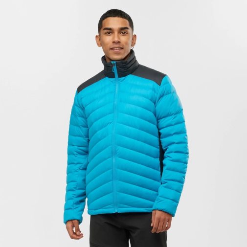 Salomon Essential Xwarm Down Zateplené Bundy Panske Tyrkysové | SK 1UMICA